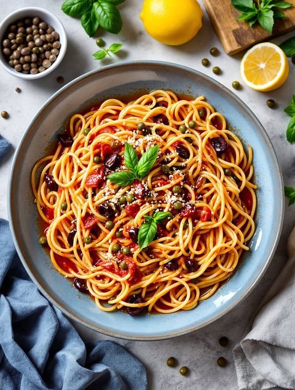 bold mediterranean puttanesca dish