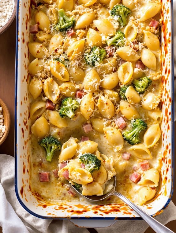 cheesy ham and broccoli bake