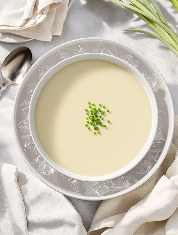 chilled potato leek soup