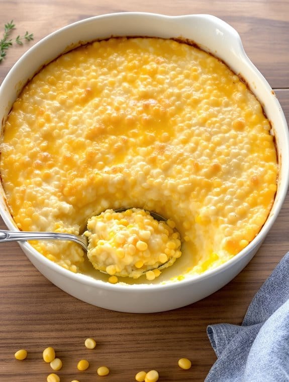 comforting creamy corn pudding