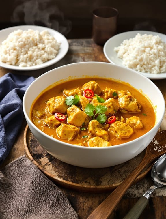 cozy chicken curry dish