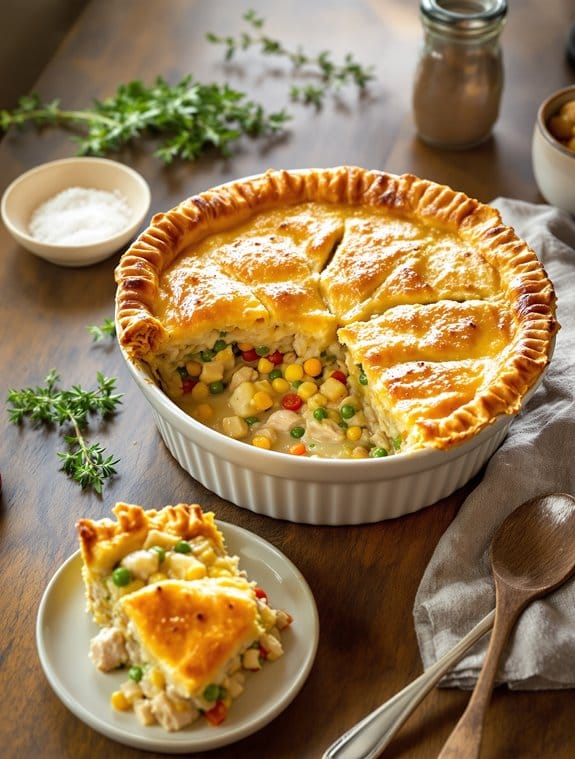 cozy chicken pot pie