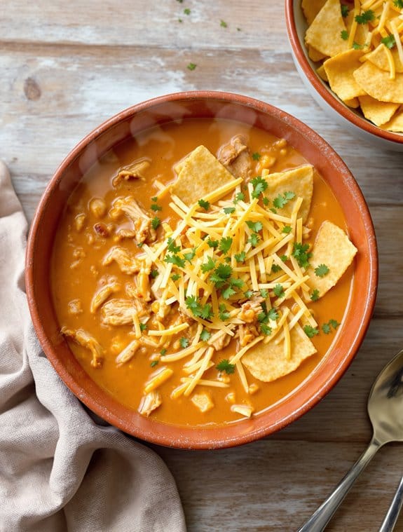 creamy chicken enchilada soup