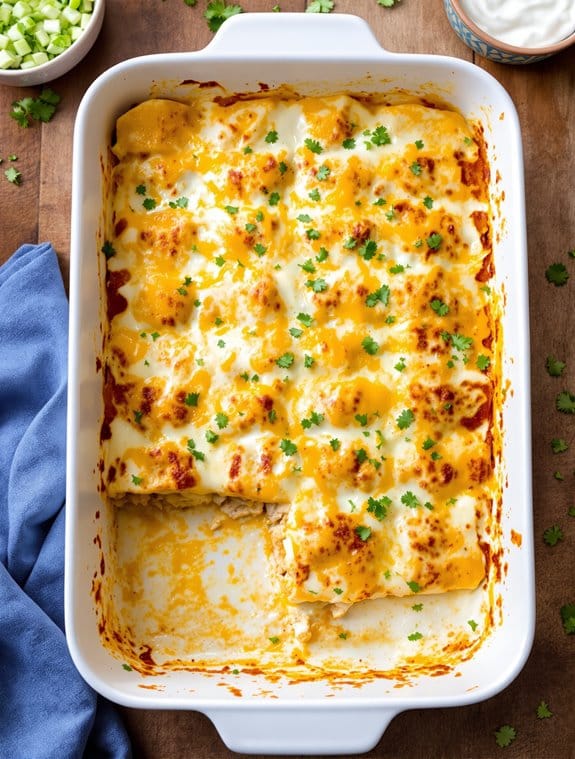 creamy chicken enchiladas comfort