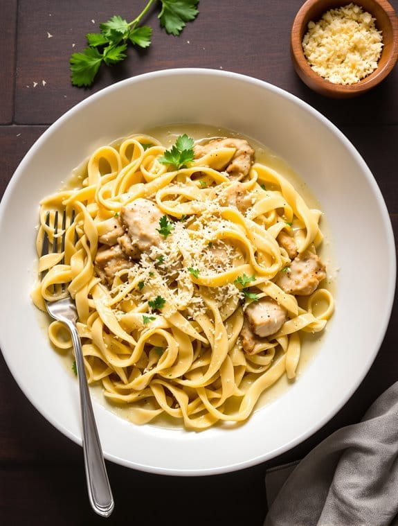 creamy chicken fettuccine alfredo