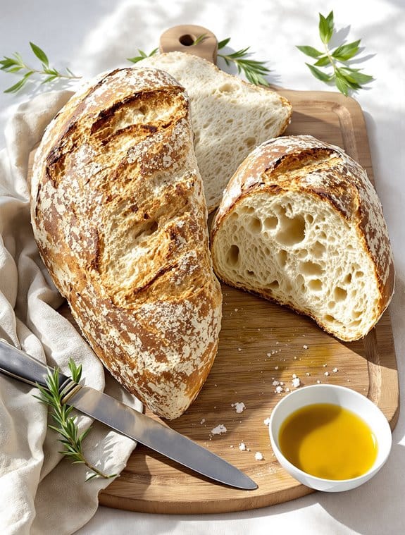 crusty italian ciabatta bread
