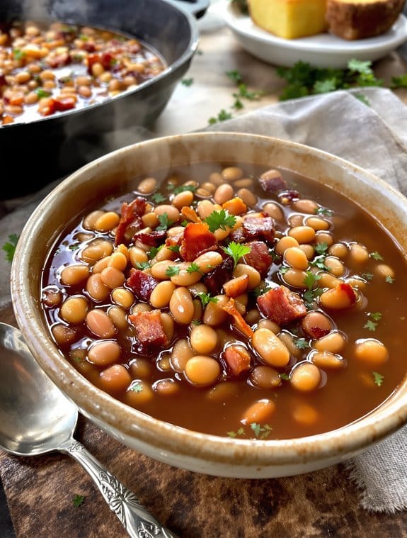 delicious smoky bacon beans