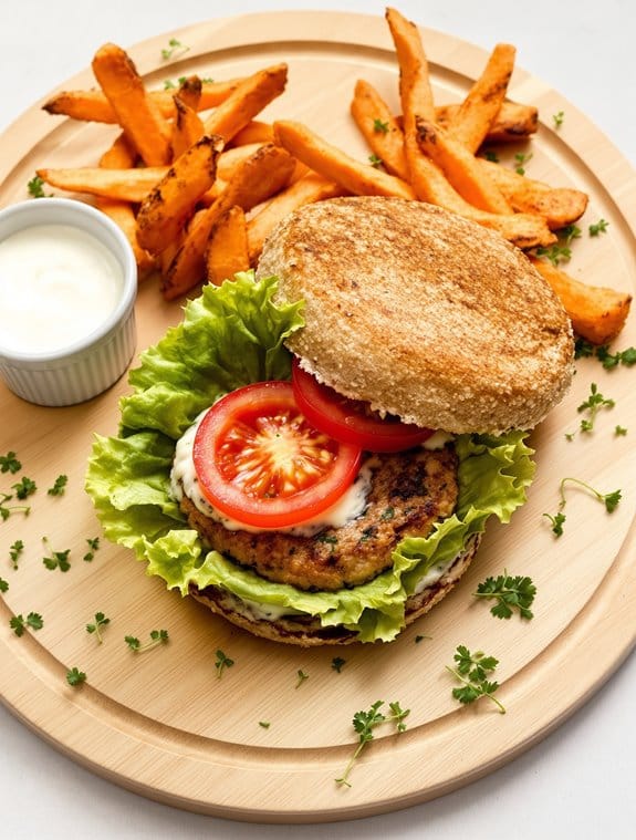 satisfying healthy chicken burger