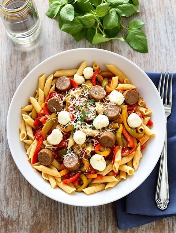sausage and peppers dish