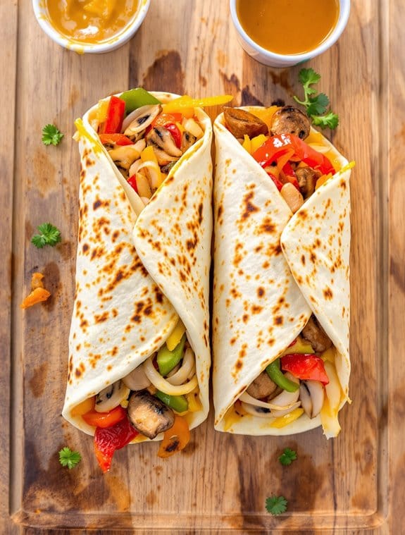 savory sausage pepper wrap