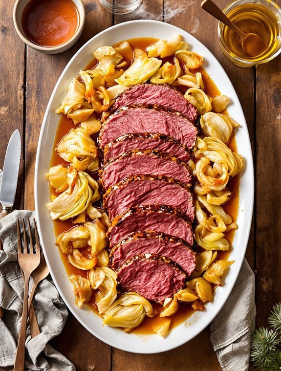 slow cooked corned beef cabbage