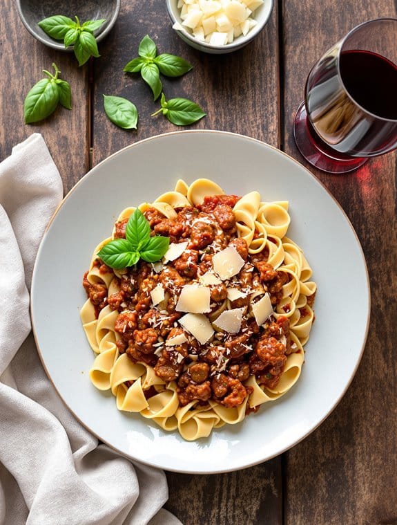 slow cooked hearty pasta sauce