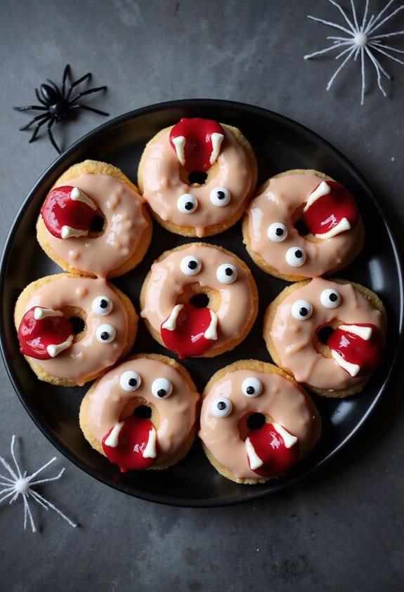 vampire themed donut creation