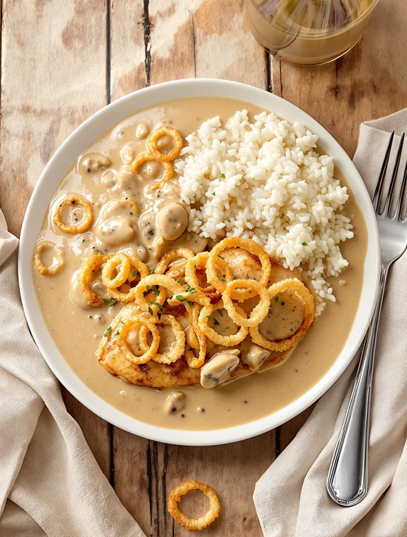 comforting chicken with gravy