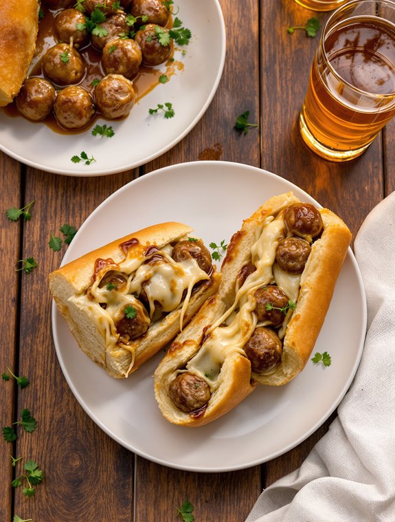 cozy bavarian meatball dinner