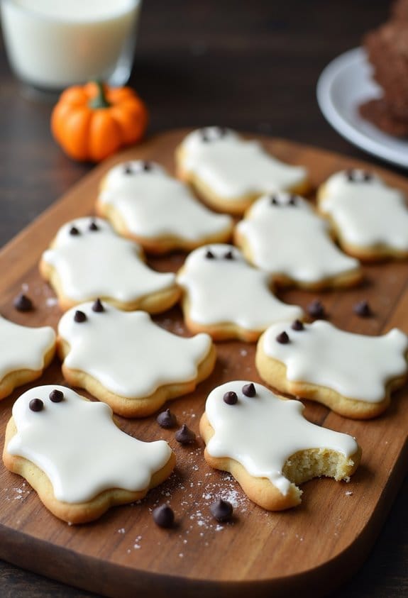 ghostly themed sugar cookies