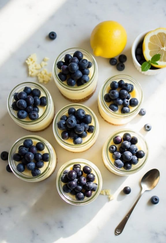 lemon blueberry cheesecake cups