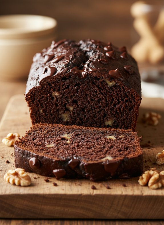 decadent chocolate banana bread
