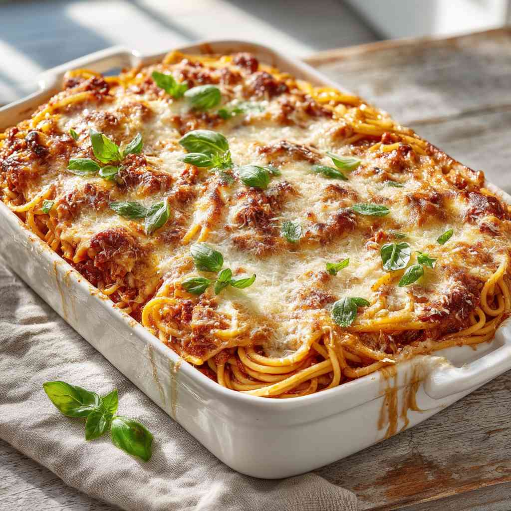Baked Cream Cheese Spaghetti Casserole variations