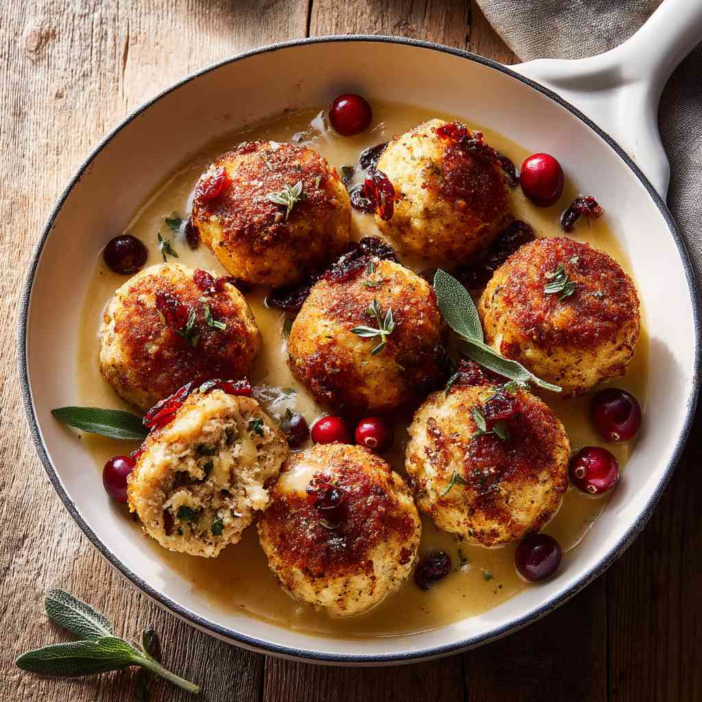 Cranberry Turkey Stuffing Balls variations