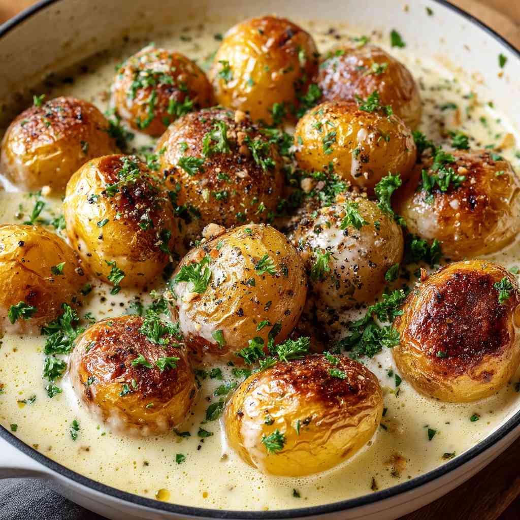 Creamy Garlic Sauce Baby Potatoes variations