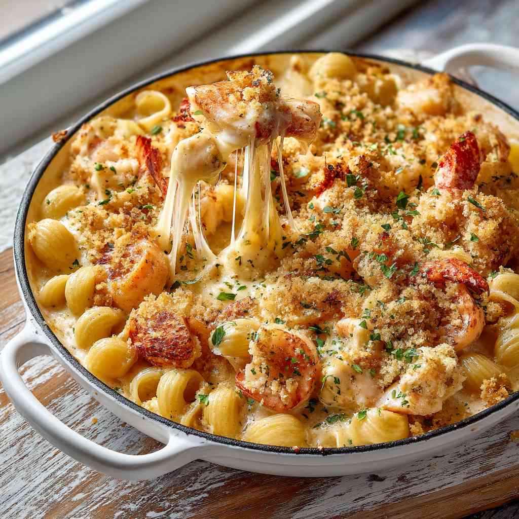 Seafood Mac and Cheese variations