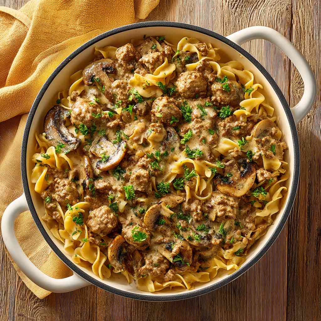 Creamy Beef Stroganoff Recipe With Fresh Herbs Creamy Beef Stroganoff