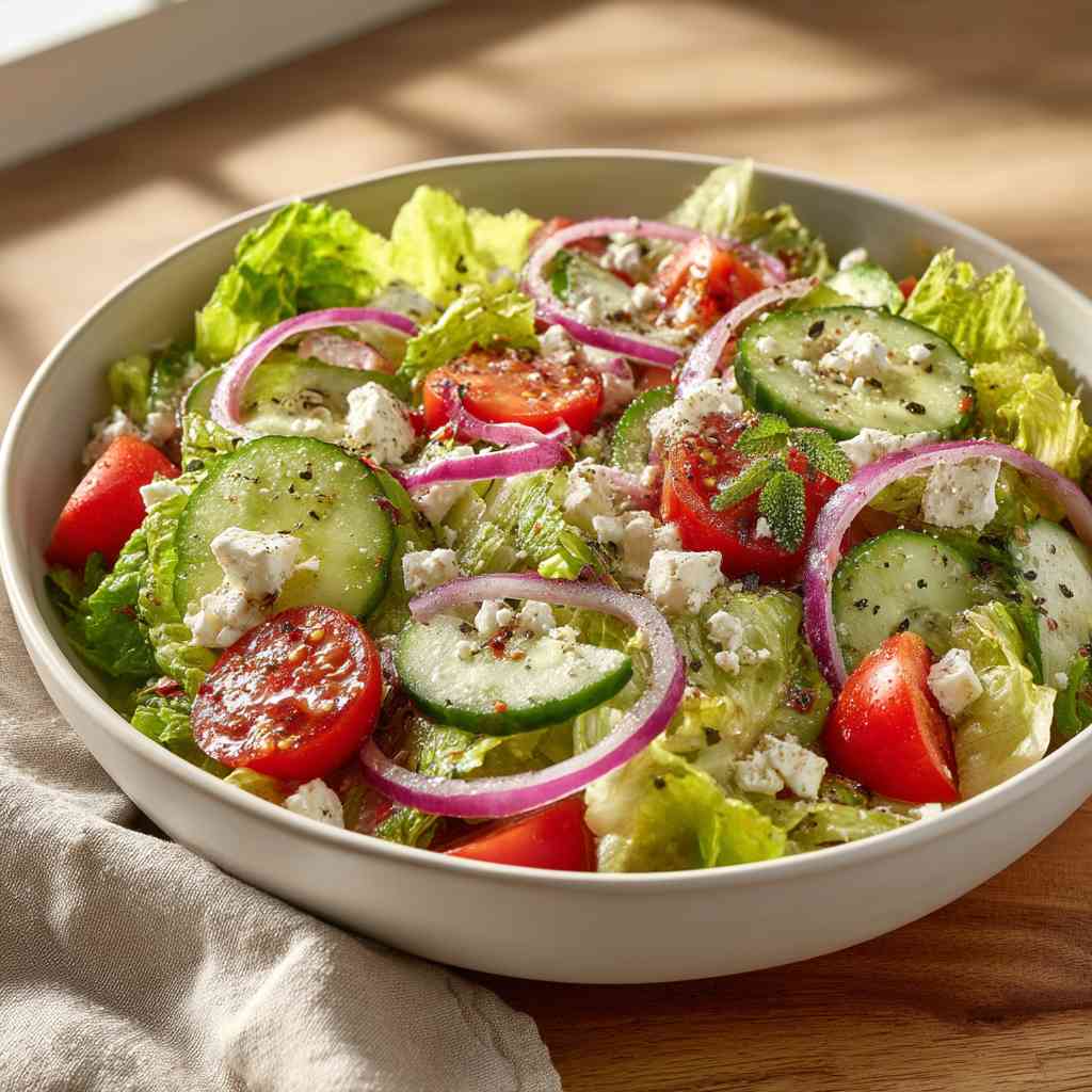 Bottom-Of-The-Bowl Greek Salad Recipe That Travels Greek Salad