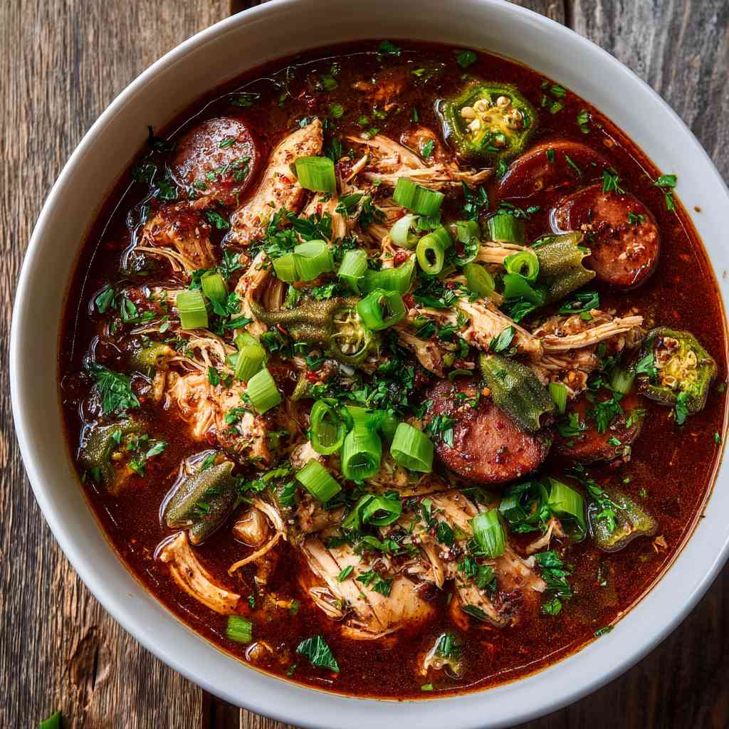 Soulful Chicken and Sausage Gumbo Recipe Chicken Sausage Gumbo