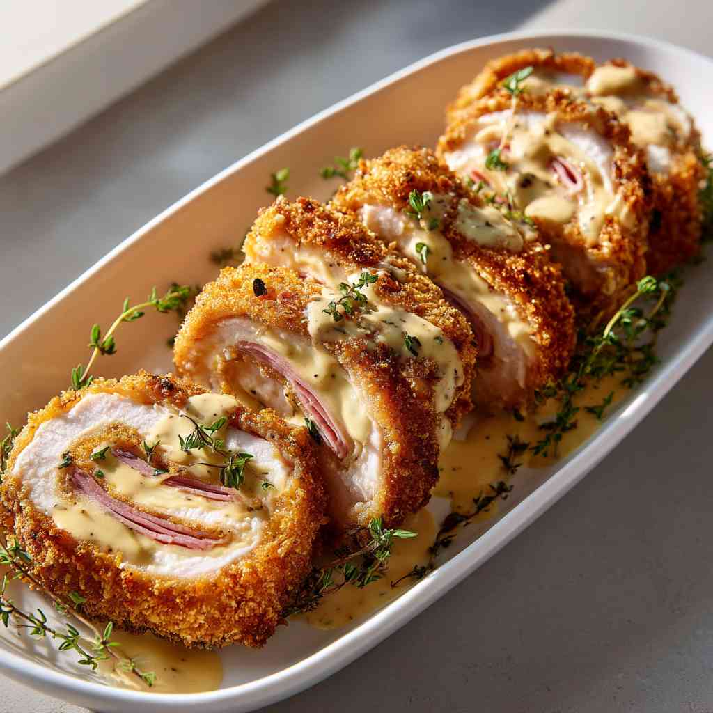 French Chicken Cordon Bleu Recipe Perfection step image 2