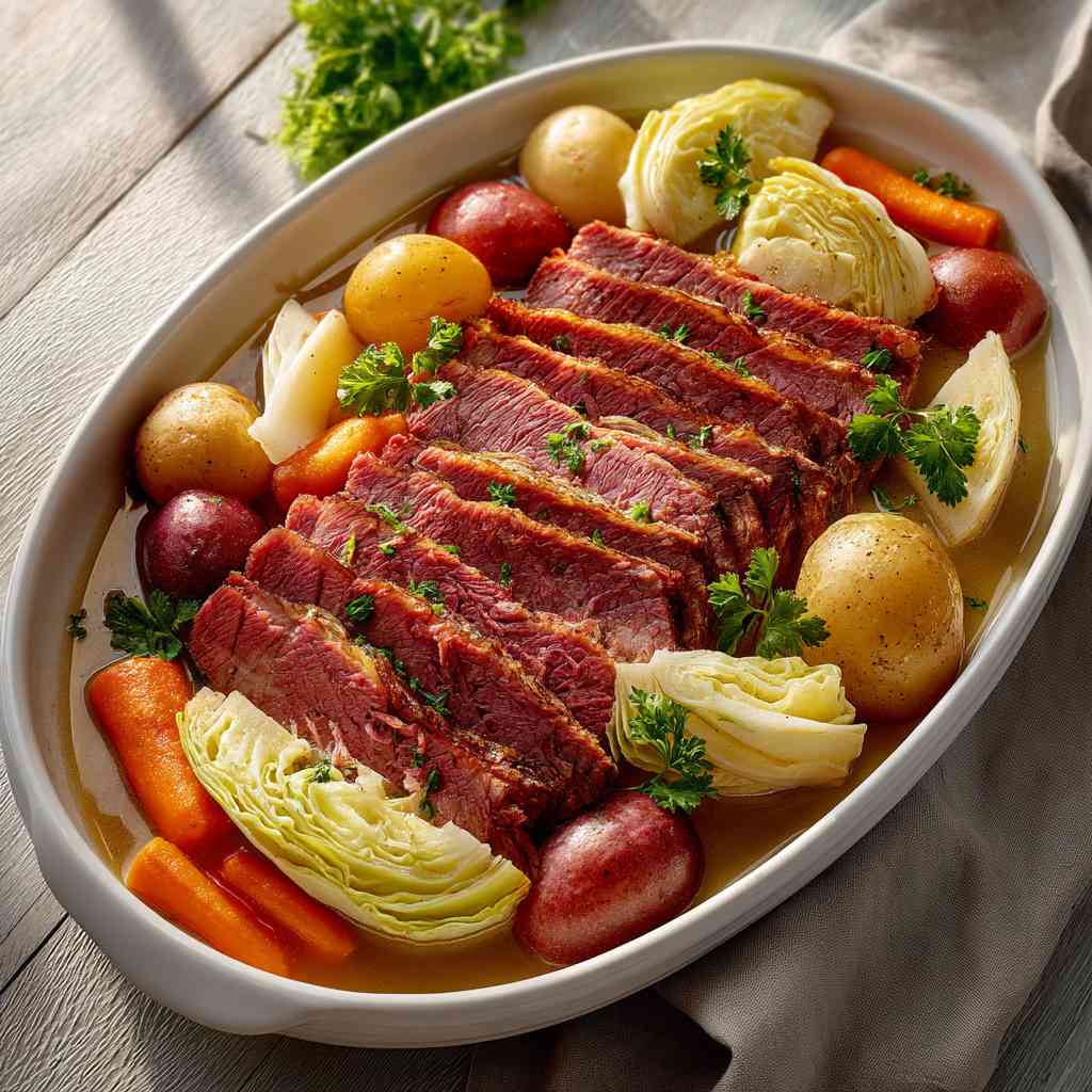 Slow-Cooked Corned Beef Cabbage Recipe Corned Beef and Cabbage
