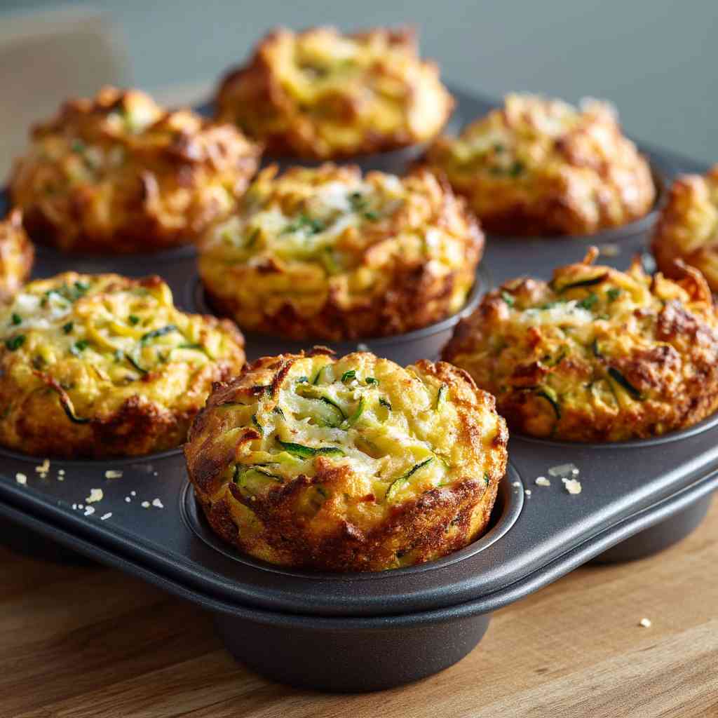 Crispy Parmesan Zucchini Potato Muffins step image 1