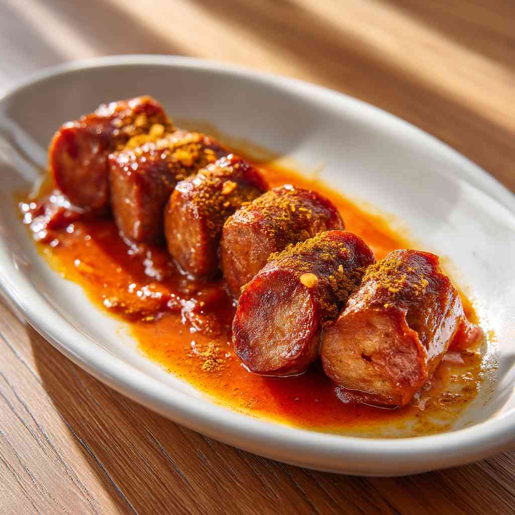 Authentic German Currywurst Recipe With Crispy Fries German Currywurst