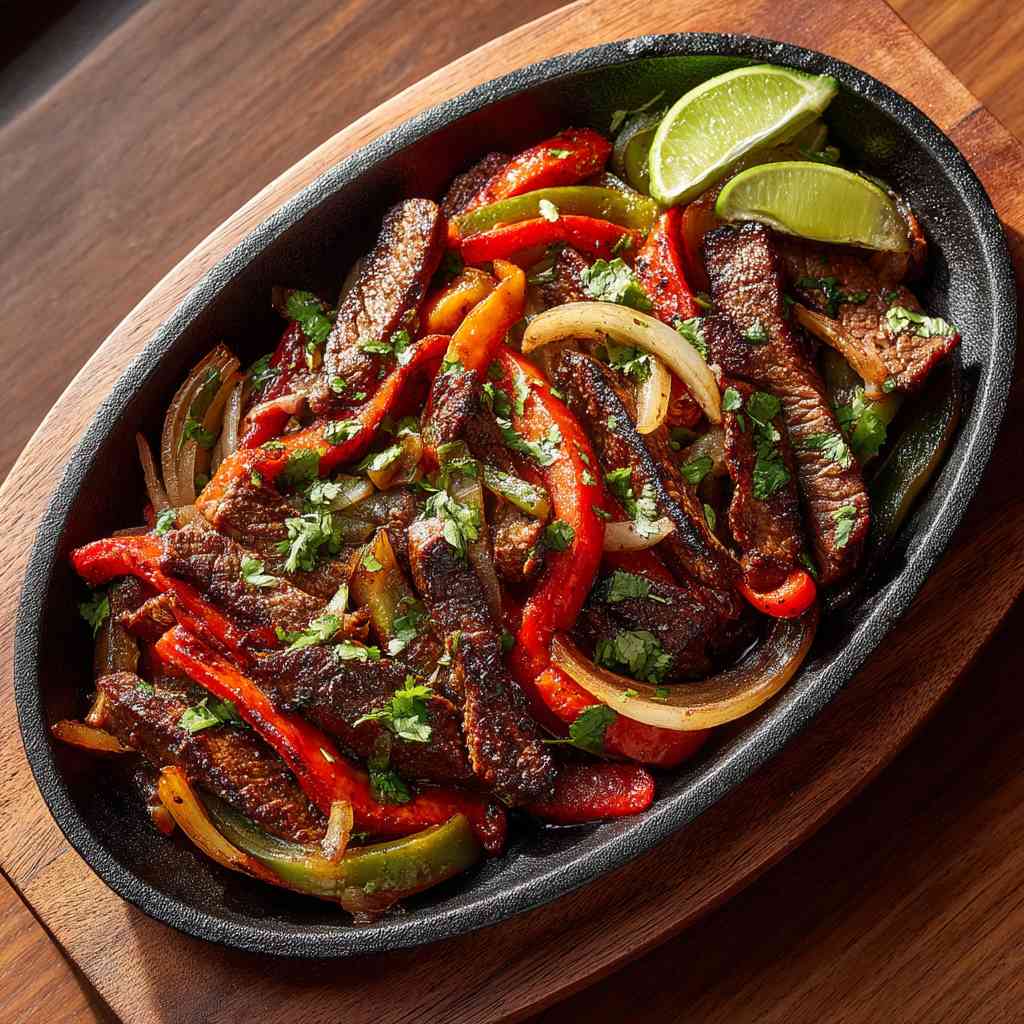Sizzling Cast Iron Fajitas Recipe Cast Iron Fajitas
