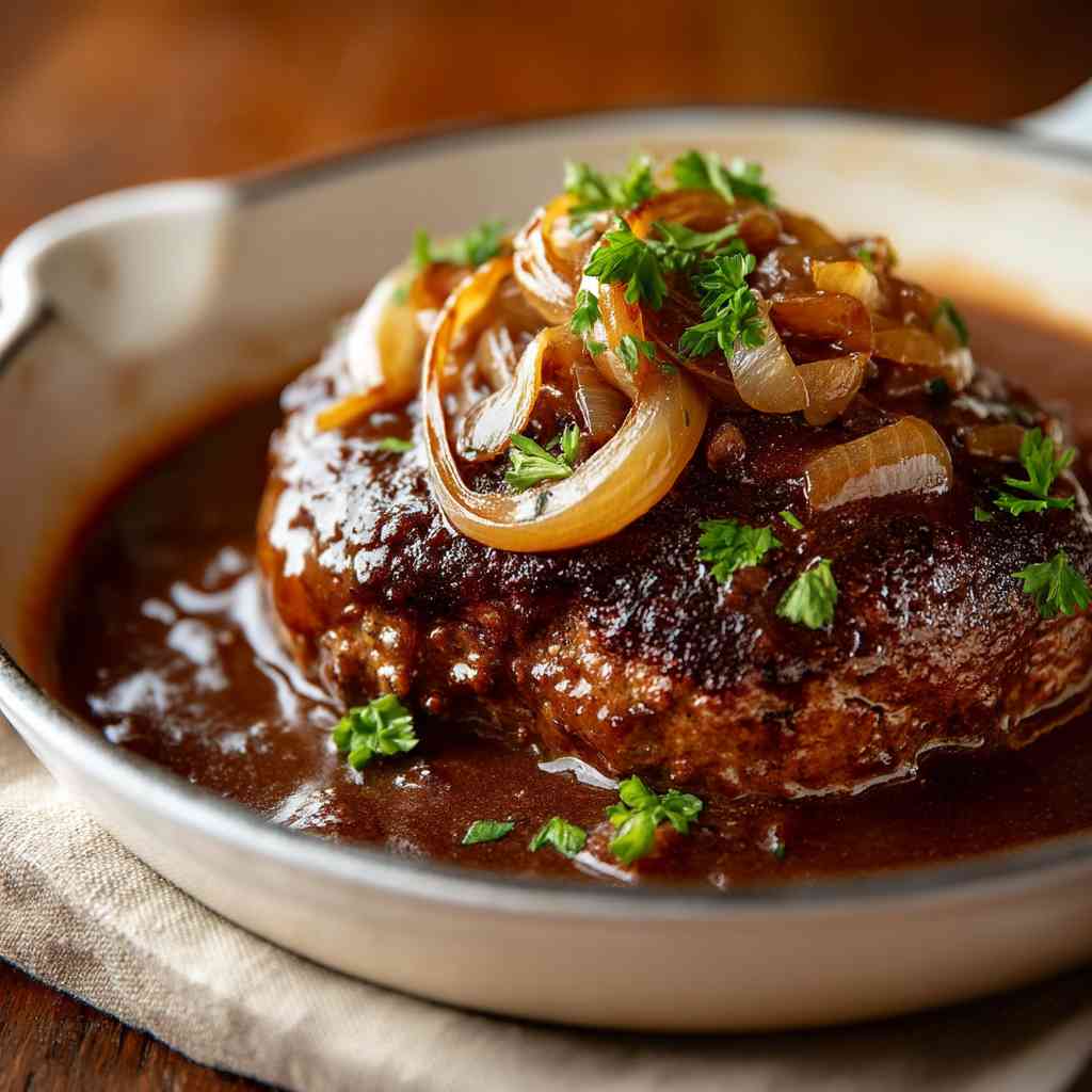 Comfort Hamburger Steak Recipe With Rich Gravy Hamburger Steak