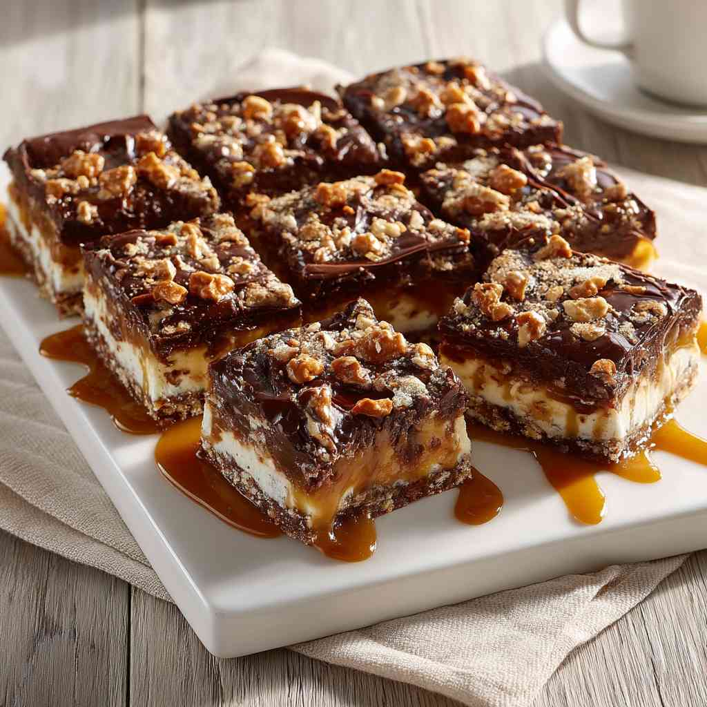 No-Bake Salted Caramel Pretzel Bars step image 1