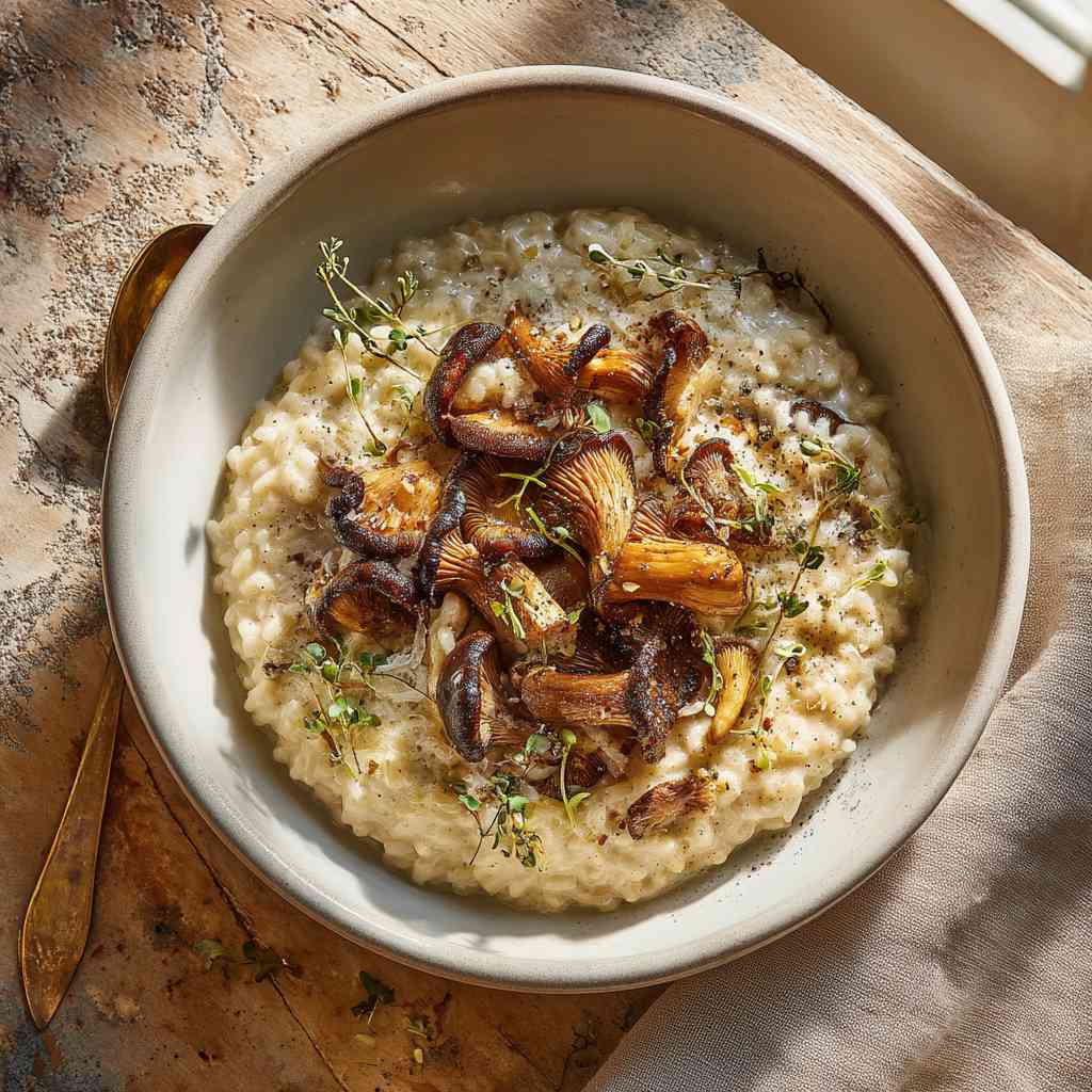 Creamy Oyster Mushroom Barley Risotto Recipe Oyster Mushroom Risotto