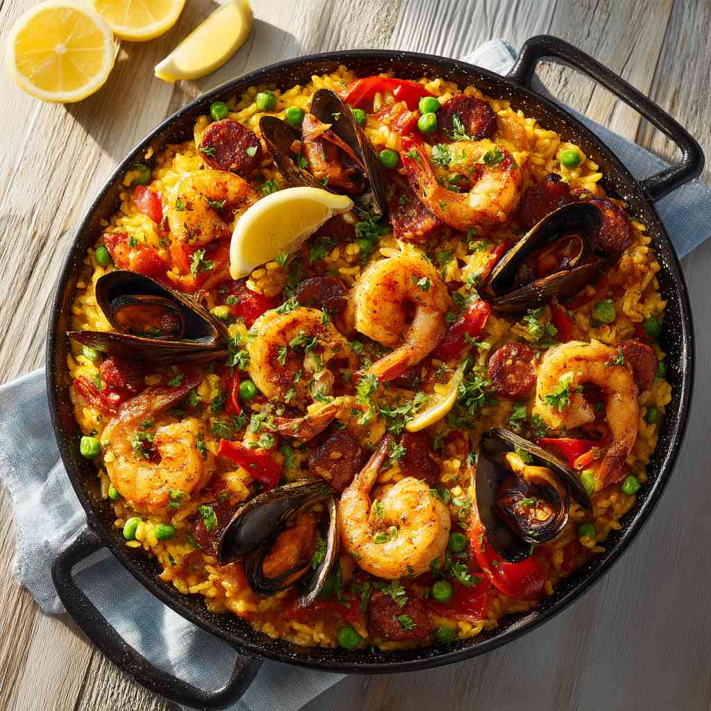 Authentic Spanish Paella Recipe With Saffron Spanish Saffron Paella