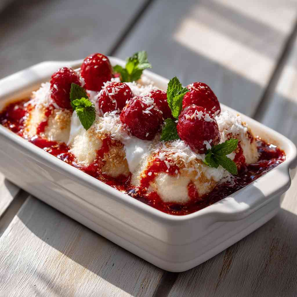 Raspberry Zinger Poke Cake step image 1