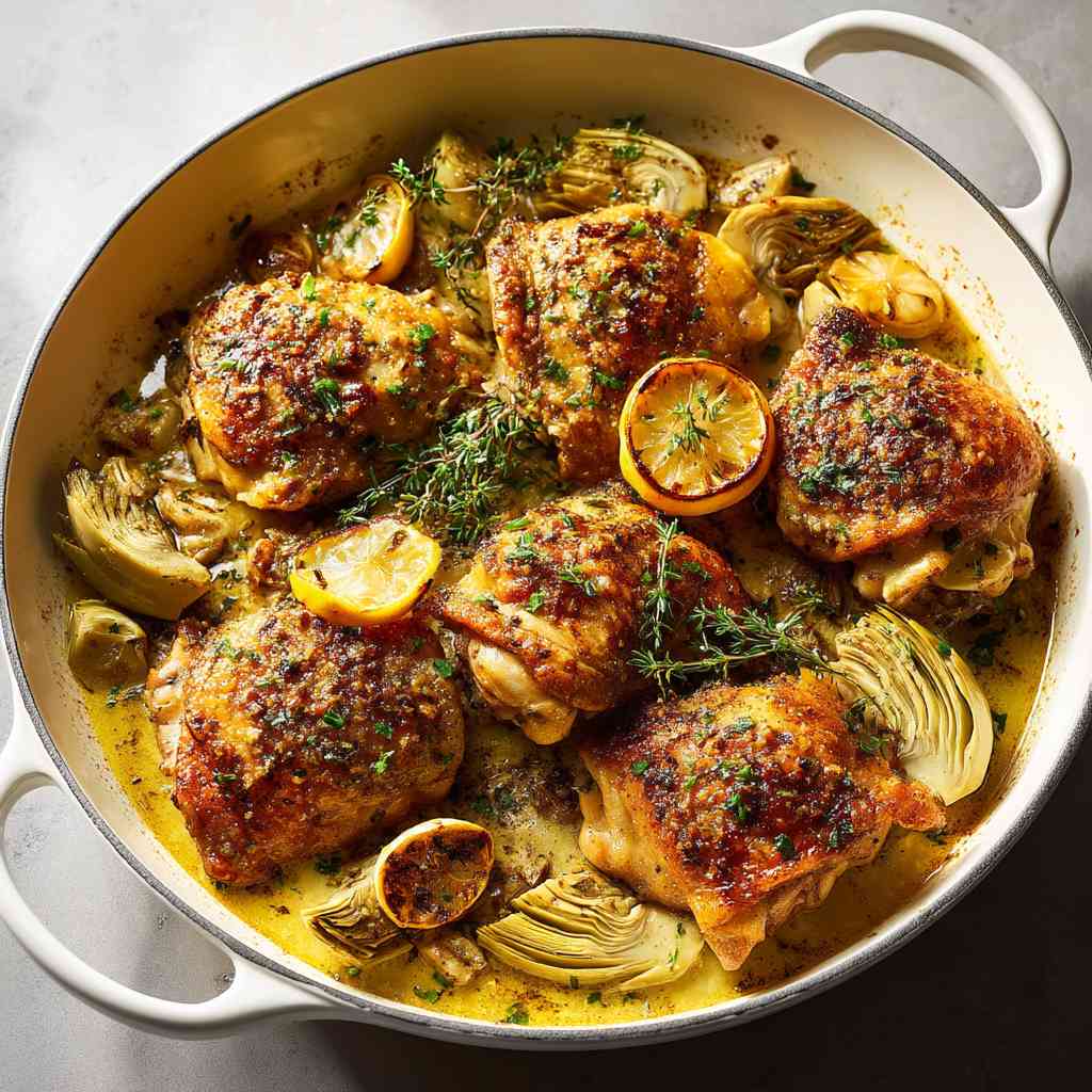 Crispy Roasted Artichoke Chicken Recipe Crispy Artichoke Chicken