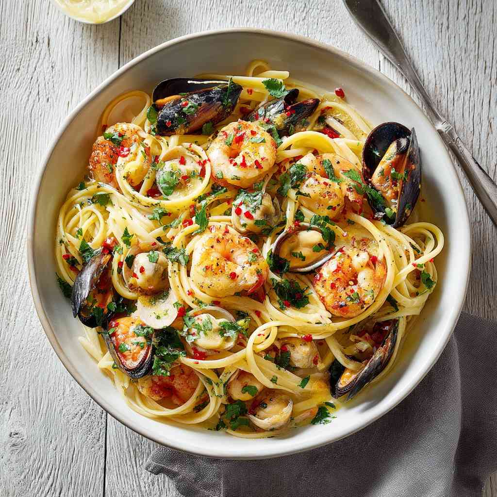 Garlic Butter Seafood Pasta Recipe Perfection Garlic Seafood Pasta