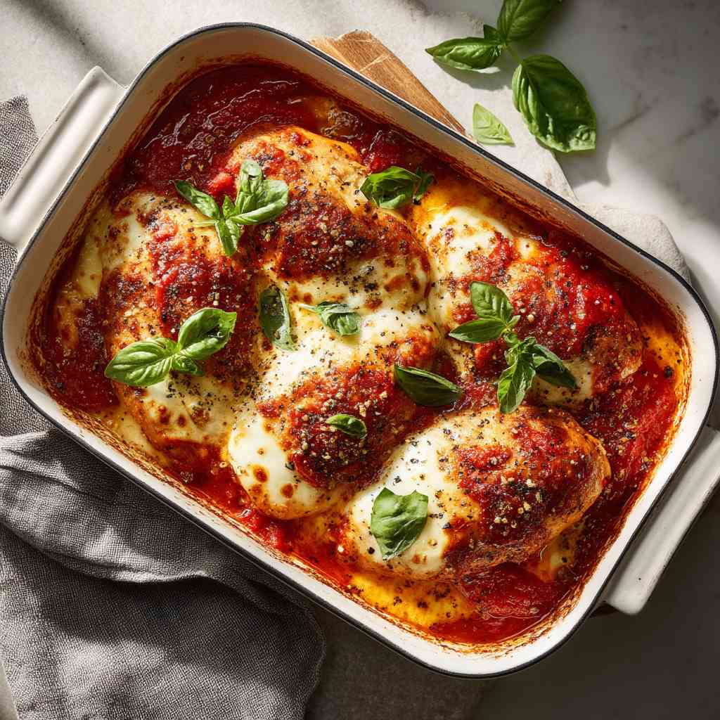 Slow Cooker Cheesy Mozzarella Chicken step image 1