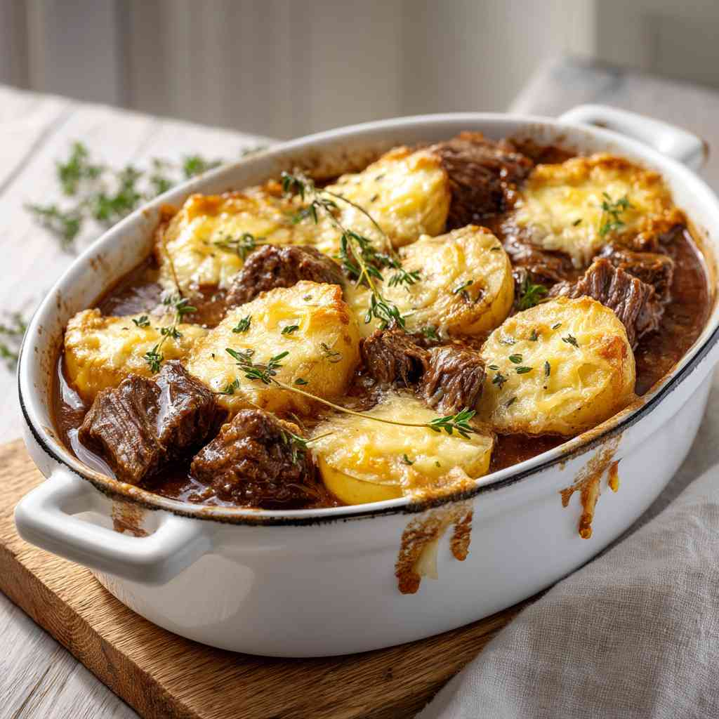 Slow Cooker Steak and Cheddar Potato Casserole step image 1