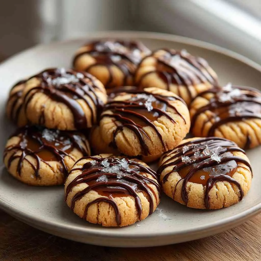 Twix Thumbprint Cookies